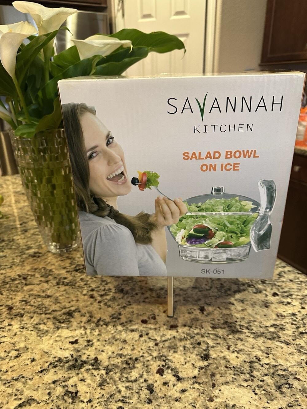 New Savannah Salad on Ice" Clear Acrylic Salad Bowl On Ice